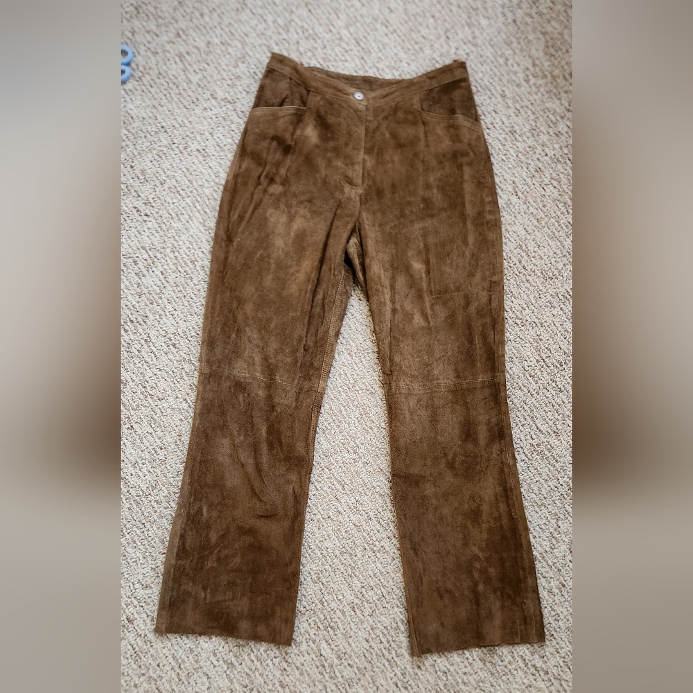 Brandon Thomas Vintage Brown Suede 100% Leather Panrs Size 12